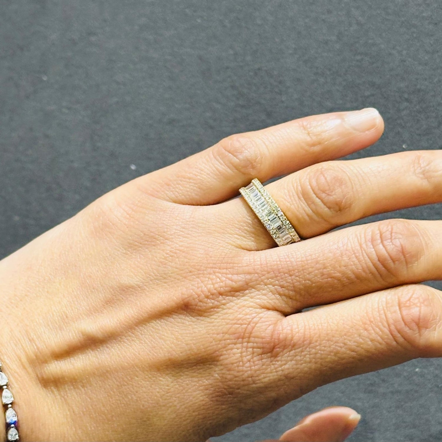 lab diamond wedding band