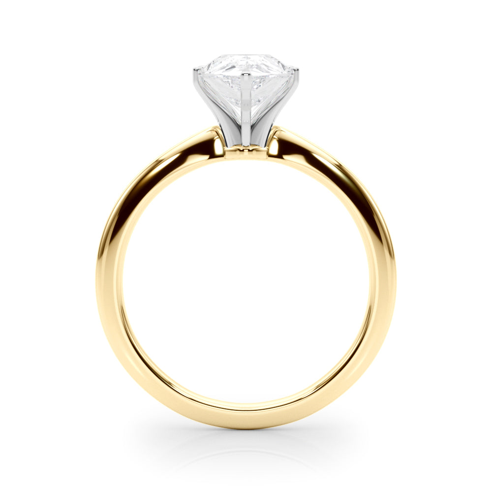 IGI Lab-Grown Pear Diamond 6 Claw Set Solitaire Engagement Ring, D Color VVS Clarity