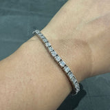 Lab Grown Diamond Illusion Set Tennis Bracelet in 925 Sterling Silver