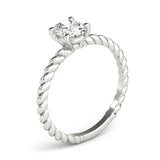 IGI Lab-Grown Oval Diamond 4 Prong Twist Solitaire Engagement Ring, VVS Clarity D Color