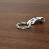 Bague de fiançailles en or blanc 18 carats avec diamant naturel taille princesse de 2,00 carats serti griffes