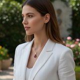 Ruby & Diamond Rose Gold Pendant Necklace