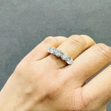 five stone diamond ring wedding band