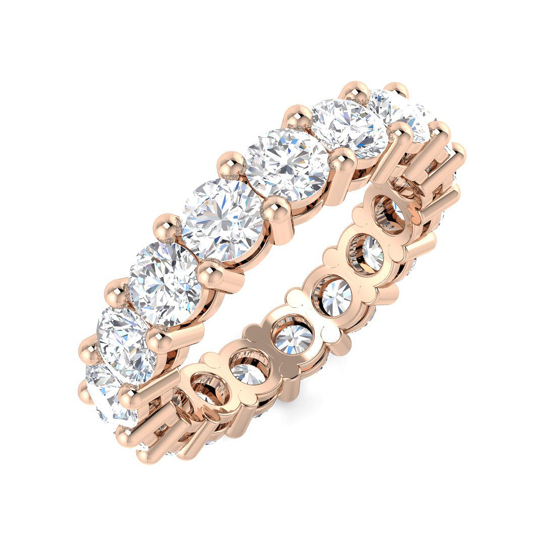 3.00 to 5.00ct Lab-Grown Round Cut D/VVS Diamond Full Eternity Ring.