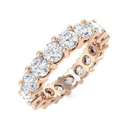 3.00 to 5.00ct Lab-Grown Round Cut D/VVS Diamond Full Eternity Ring.