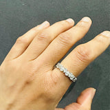 natural pear cut diamond band