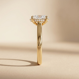 Oval 2.00ct Hidden Halo Lab Diamond Engagement Ring in 18K Yellow Gold