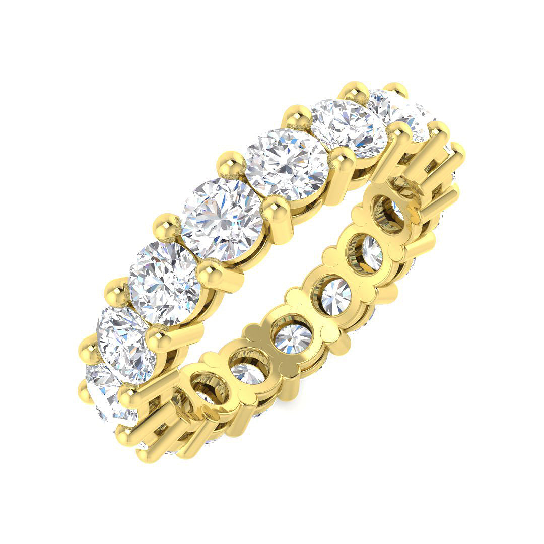 3.00 to 5.00ct Lab-Grown Round Cut D/VVS Diamond Full Eternity Ring.