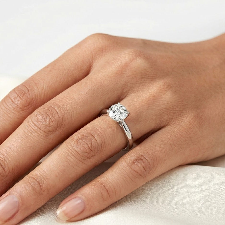 1.00ct Lab Diamond Engagement Ring – Grace Solitaire in Platinum