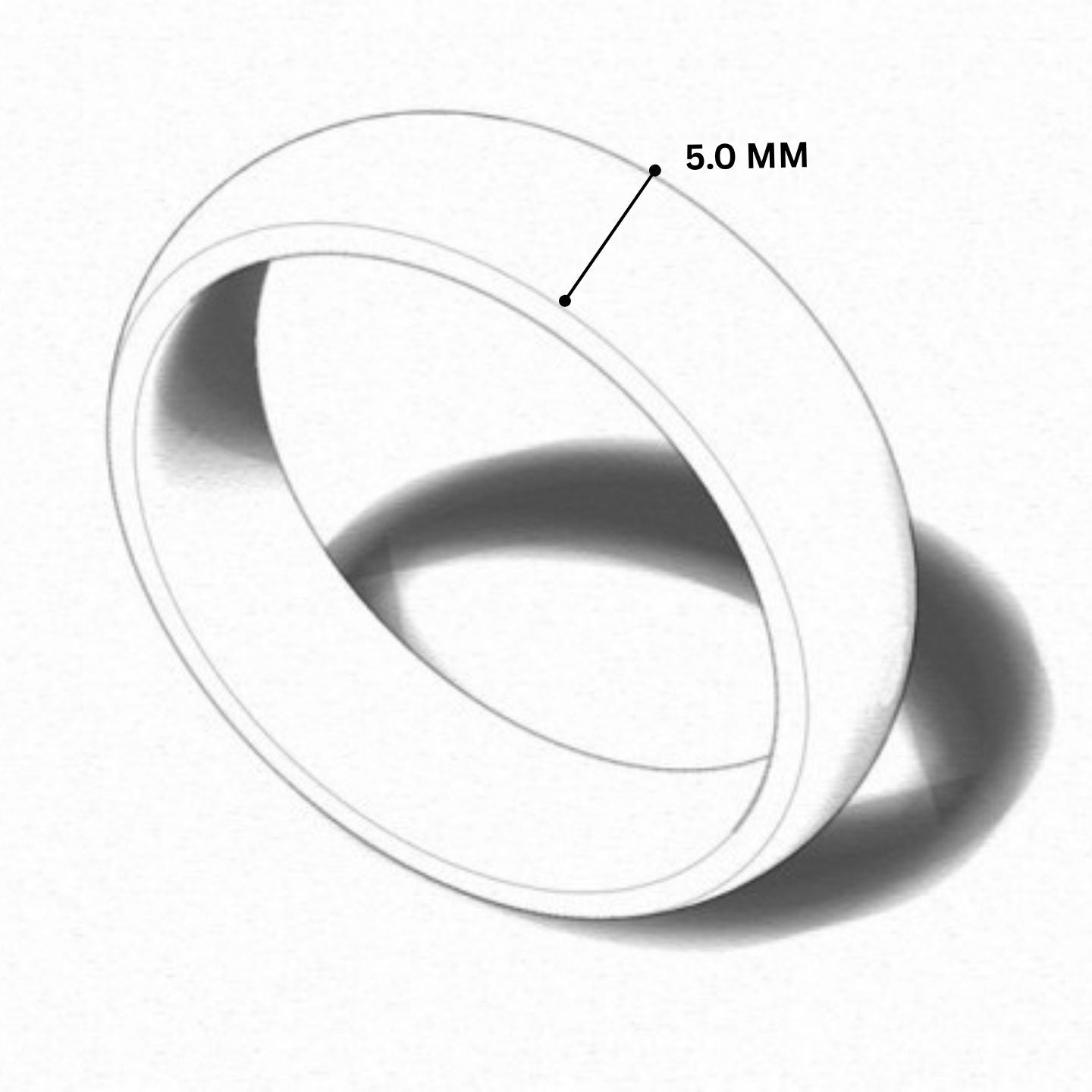 D" Shape Plain Wedding Band for Women | UK Made Gold & Platinum Ring