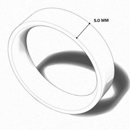 Flat Court Shape Plain Wedding Band for Women | UK Hallmarked Gold & Platinum Ring