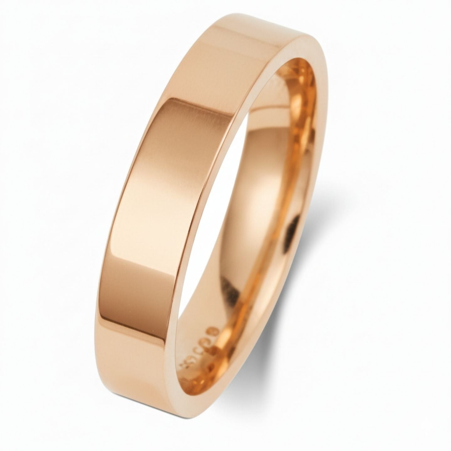 Flat Court Shape Plain Wedding Band for Women | UK Hallmarked Gold & Platinum Ring