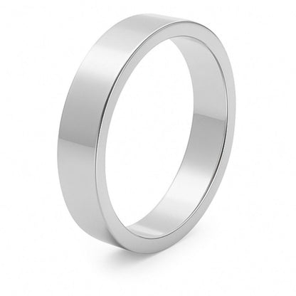Flat Shape Plain Wedding Band for Women | UK Hallmarked Gold & Platinum Ring