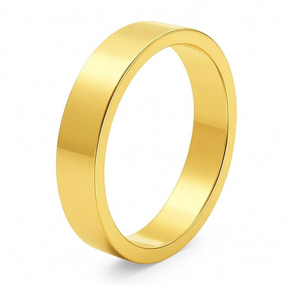 Flat Shape Plain Wedding Band for Women | UK Hallmarked Gold & Platinum Ring