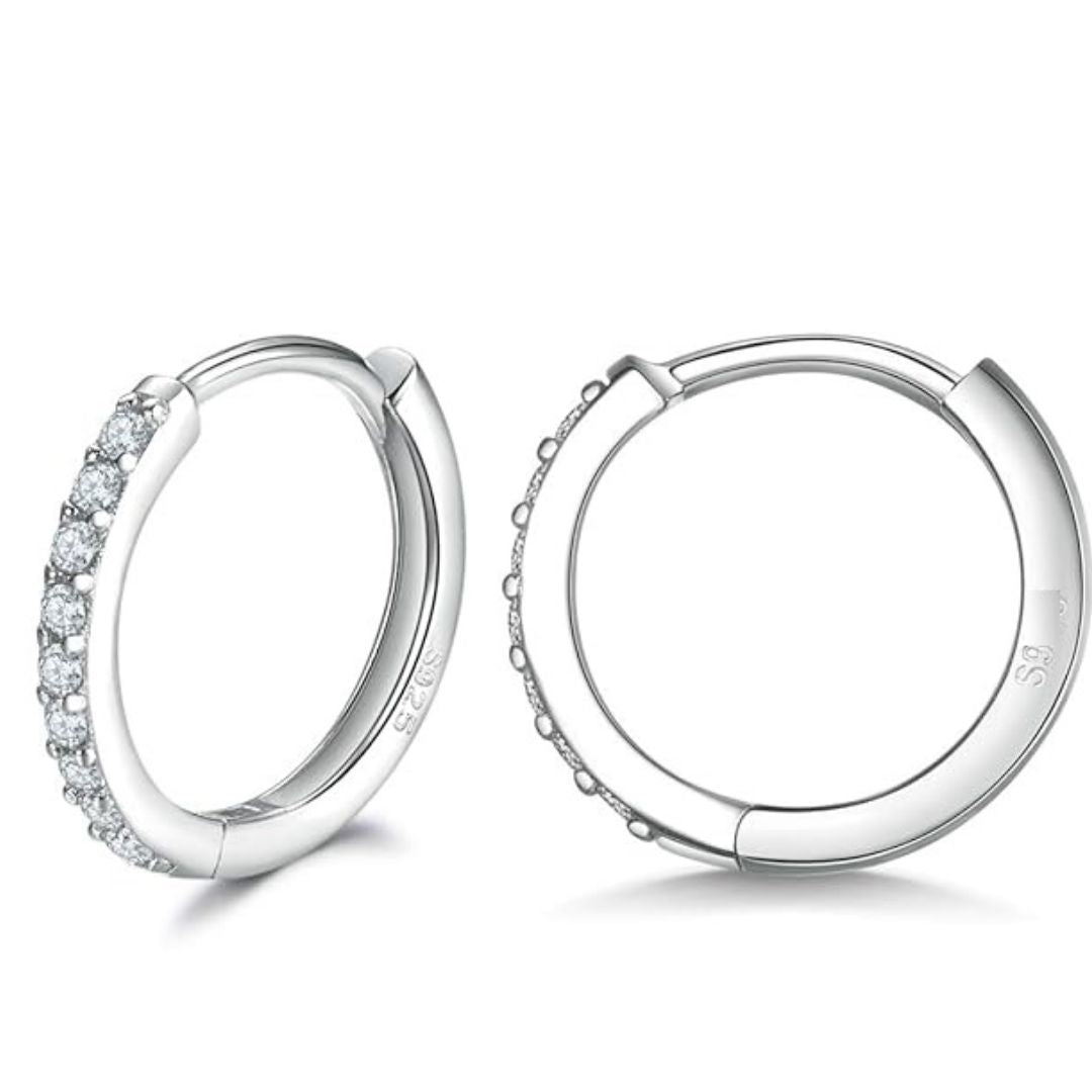 0.09 Round Diamond Huggie Earring In Gold