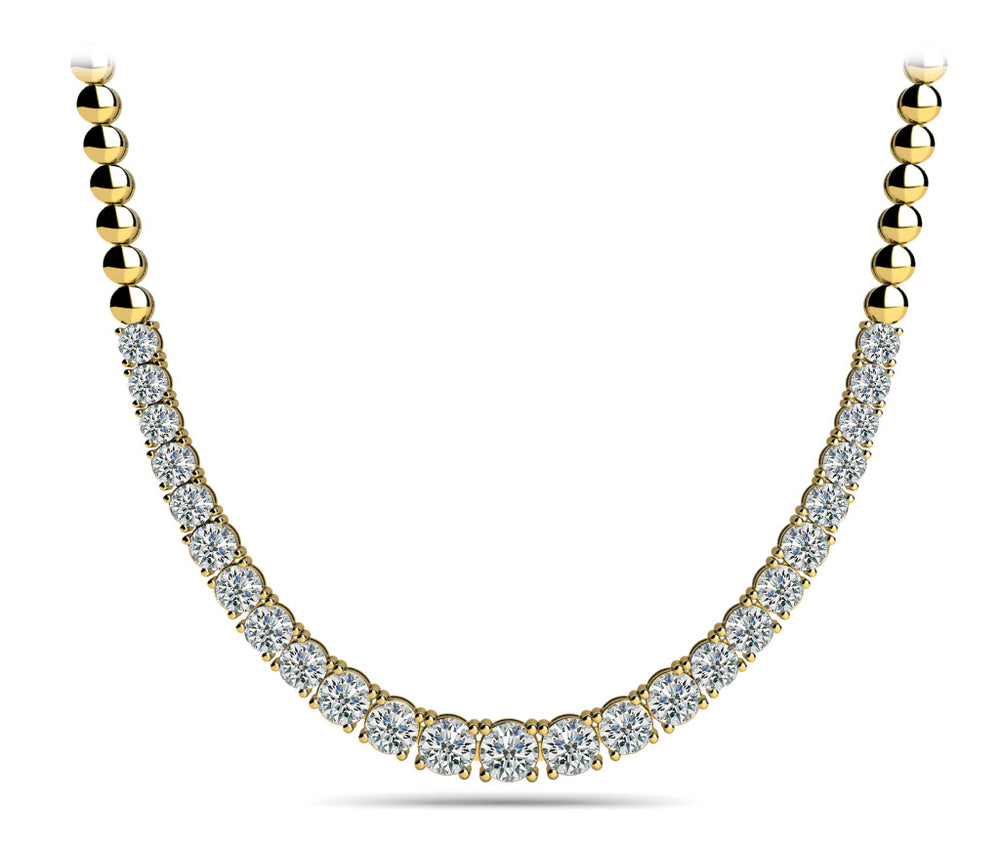 Petite Graduated Basket Diamond Necklace