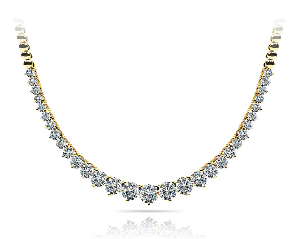 Three-Prong Petite Graduated Diamond Necklace