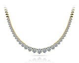 Three-Prong Petite Graduated Diamond Necklace