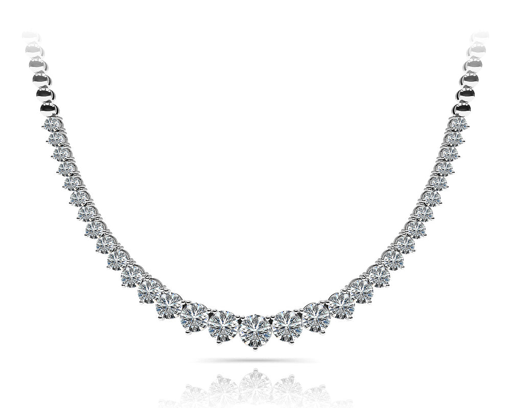 Three-Prong Petite Graduated Diamond Necklace