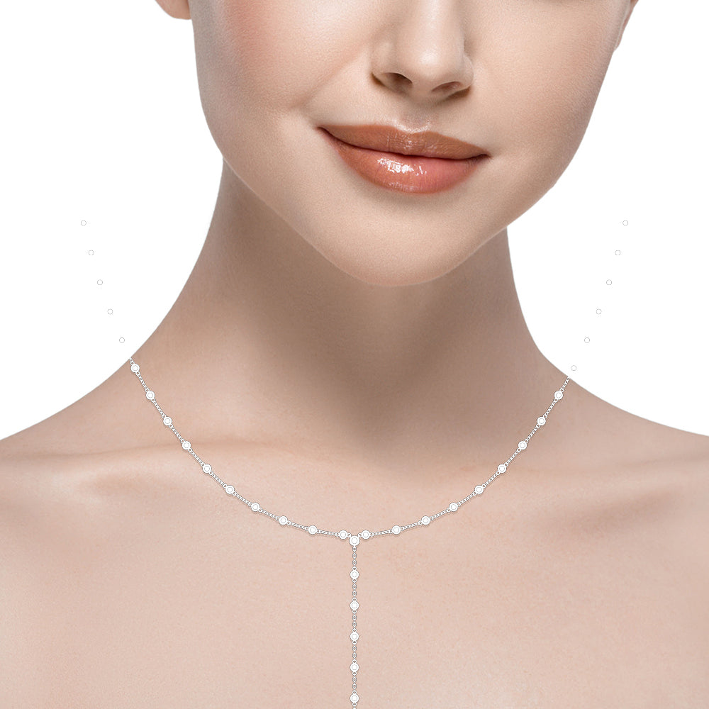 Floating Diamond Pendant Necklace