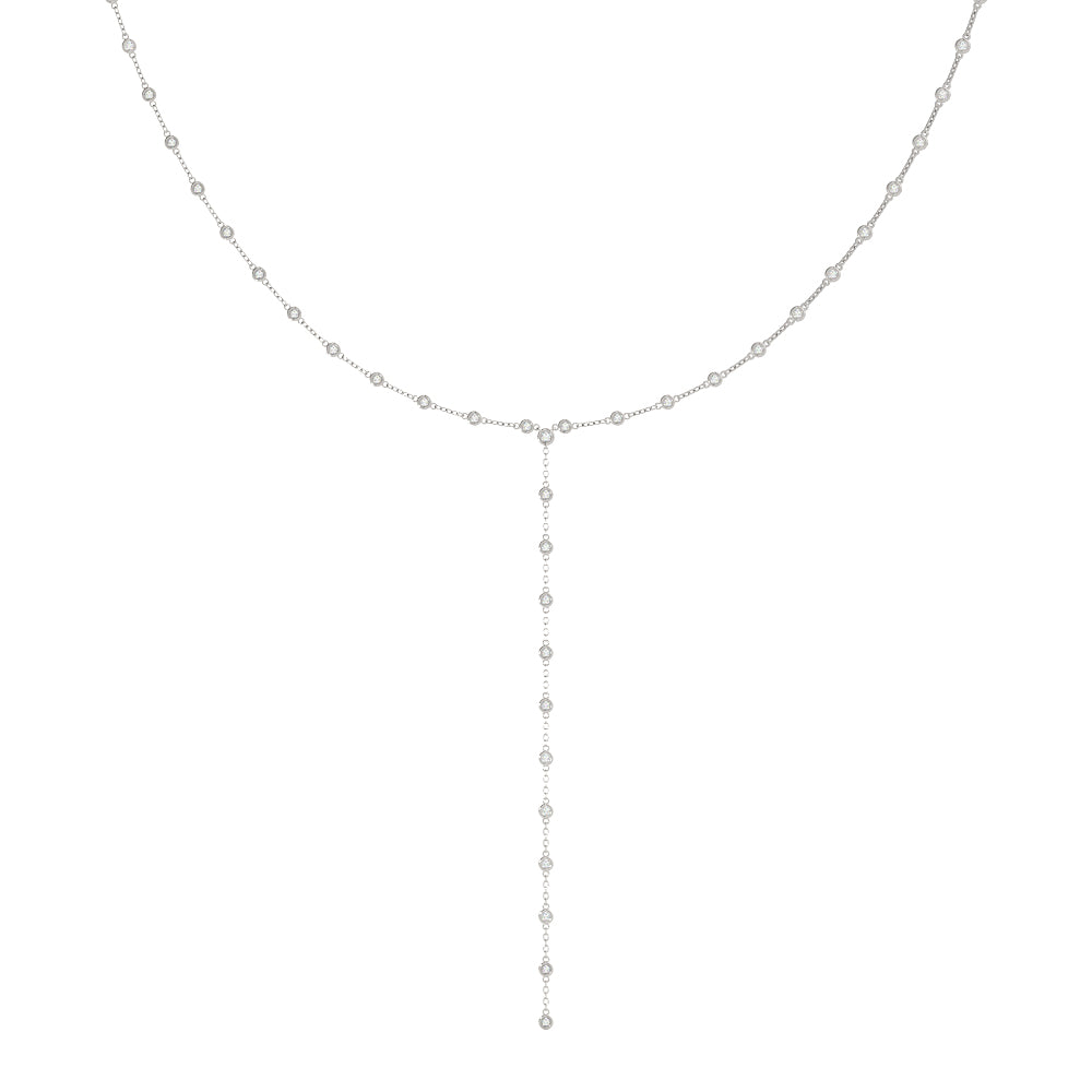 Floating Diamond Pendant Necklace