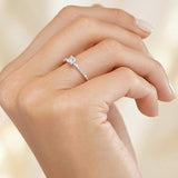 Princess Cut Lab Diamond Ring 0.25ct H/SI in 925 Sterling Silver | FineDiam