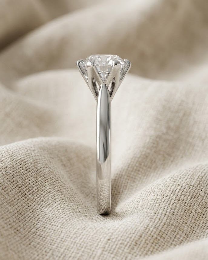 2 Carat Lab Diamond Engagement Ring – High Set in Platinum