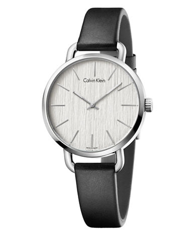 Calvin Klein Women S Even Black Band Watch K7B231C6