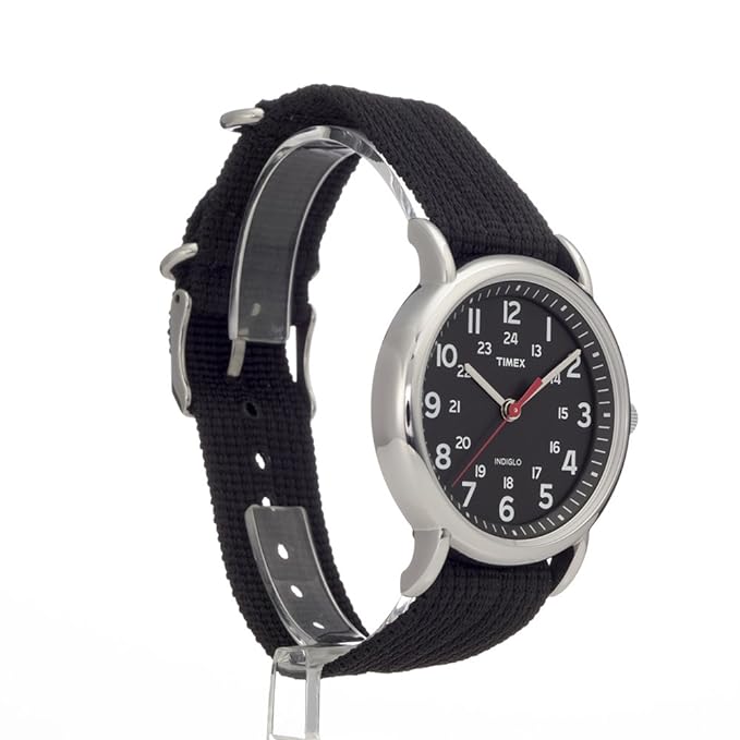 Unisex Weekender Watch with Black Fabric Strap