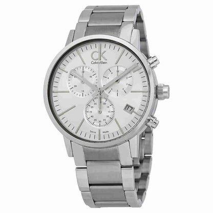Calvin Klein Post-Minimal Chronograph Silver Dial Mens Watch K7627126