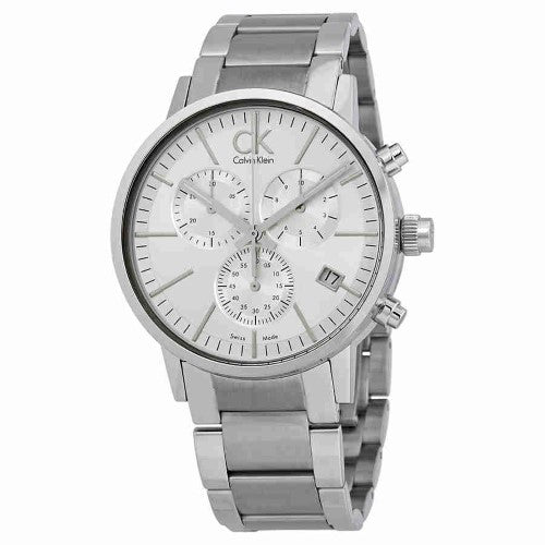Calvin Klein Post-Minimal Chronograph Silver Dial Mens Watch K7627126