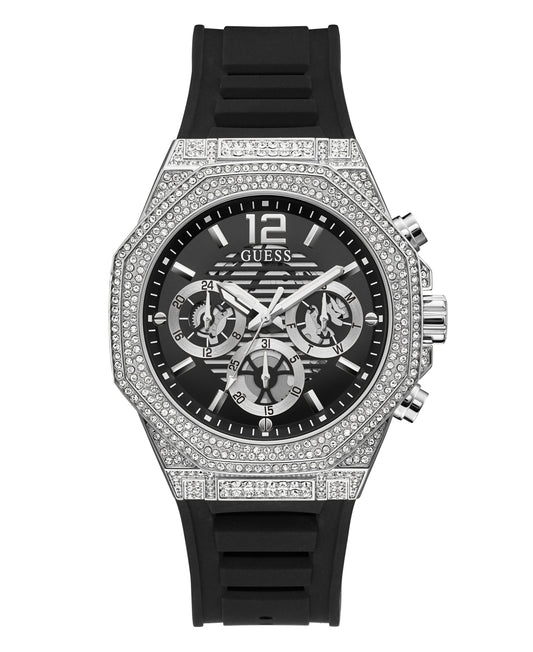 Guess Multi-Function Silicone Watch, 48mm – Available in Black & Silver