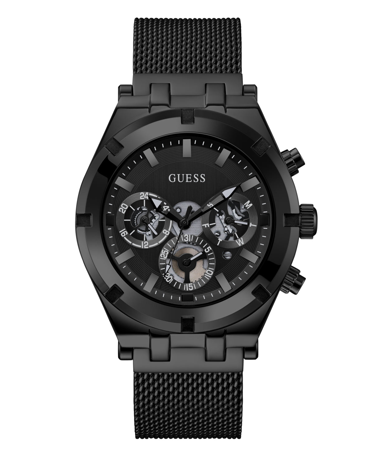 Guess Continental Men's Watch 44mm, Stainless Steel Case & Bracelet