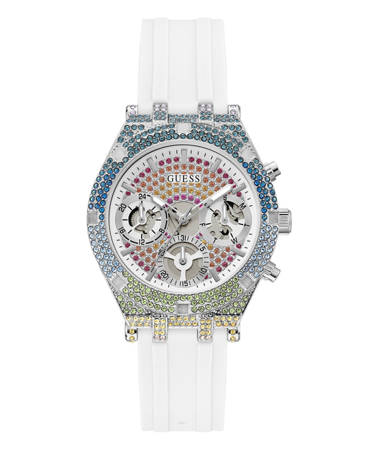 Guess Women's Multifunction White Stainless Steel Watch 38mm