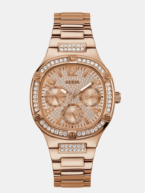 Guess Damenuhr, 40 mm, Roségold, Edelstahl