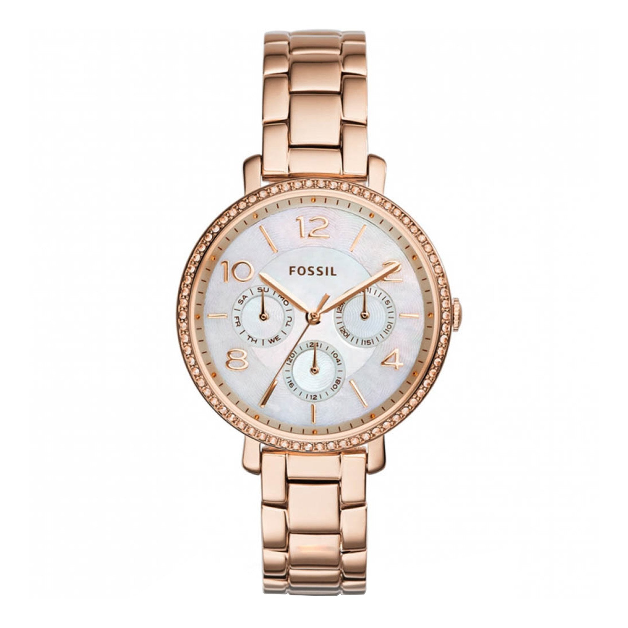 Fossil Jacqueline Multi-Function Ladies Watch, Mother of Pearl Dial
