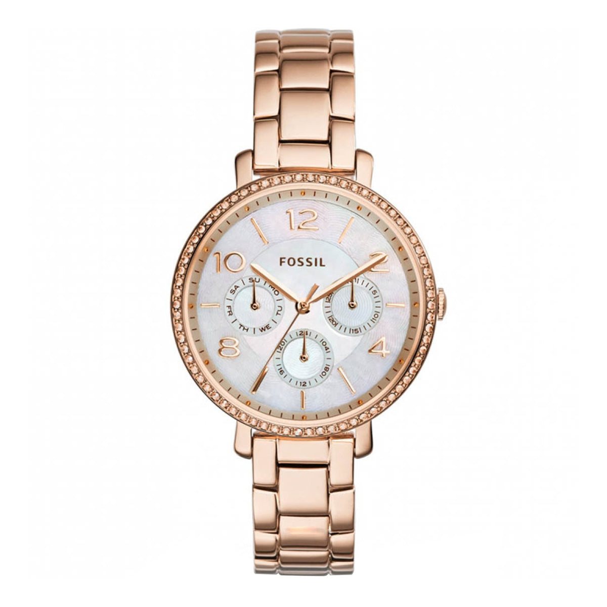 Fossil Jacqueline Multi-Function Ladies Watch, Mother of Pearl Dial