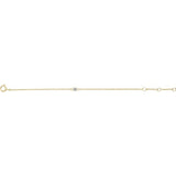 Round Imitation Diamond Youth Birthstone Bracelet In Gold & Platinum