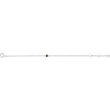 Round Imitation Peridot Youth Birthstone Bracelet In Gold & Platinum
