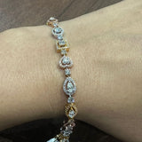 Fancy Shapes 6.00 Carat Natural Diamonds Bracelet in 14K Solid Gold | Luxurious Jewellery
