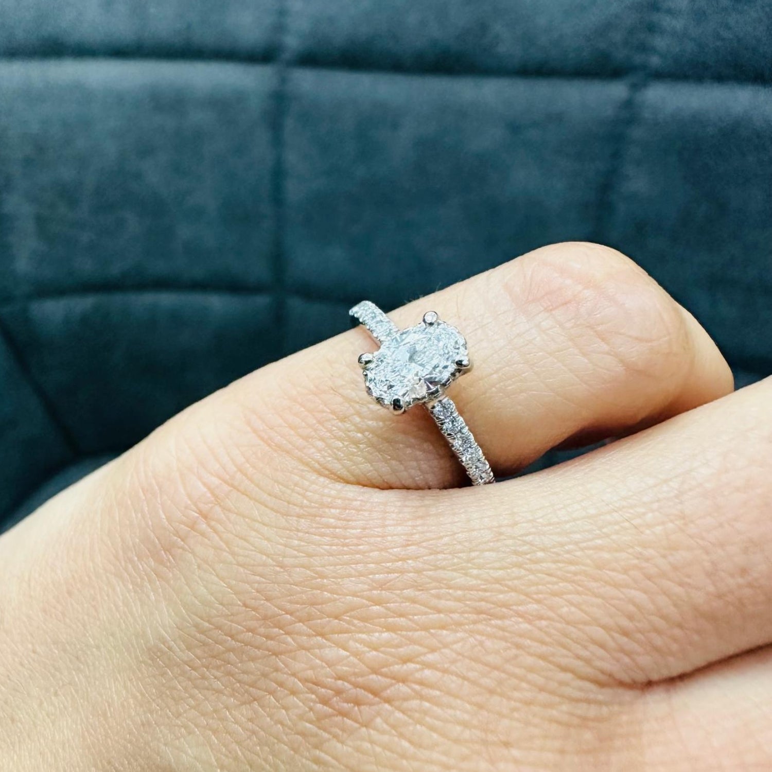 oval lab diamond ring