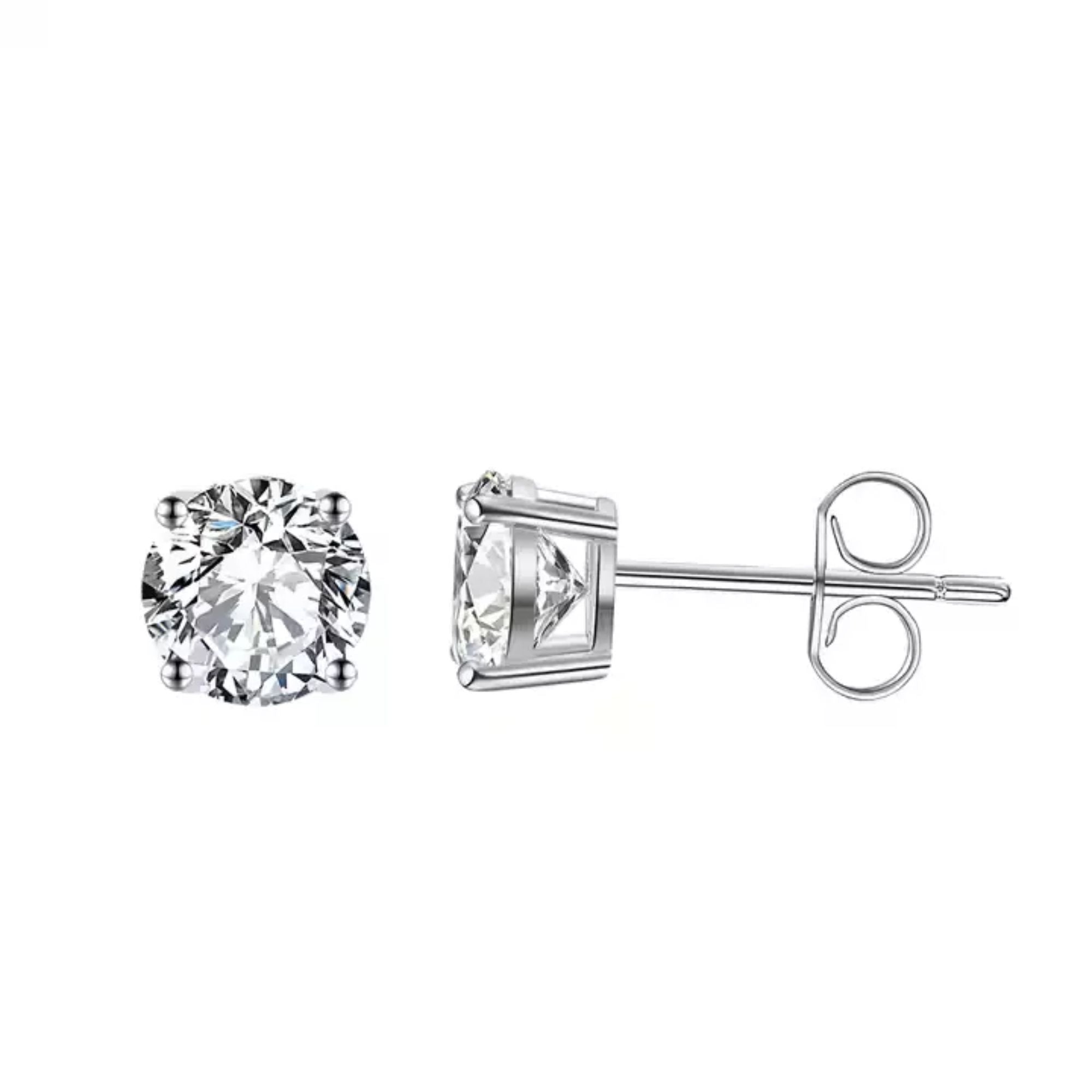950 Platinum IGI Certified 2.00 Ct D/VS1 Lab grown Round Diamond Stud Earrings