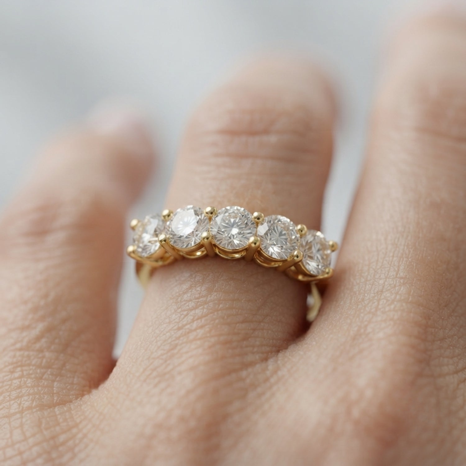 Five-Stone Diamond Eternity Ring | 1-3 Ct | Lab-Grown & Natural Diamonds