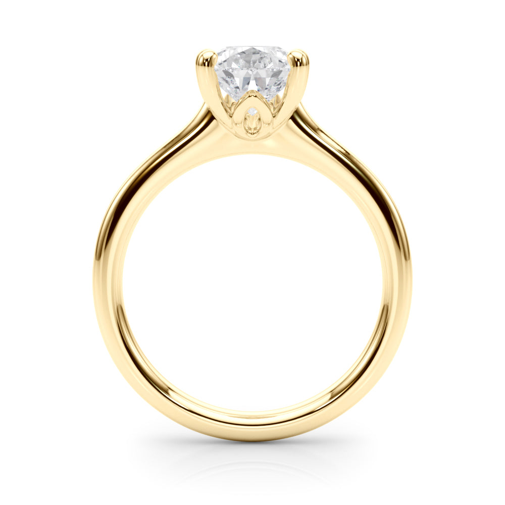 IGI Lab-Grown Pear Diamond 5 Claw Solitaire Engagement Ring, D Color VVS Clarity