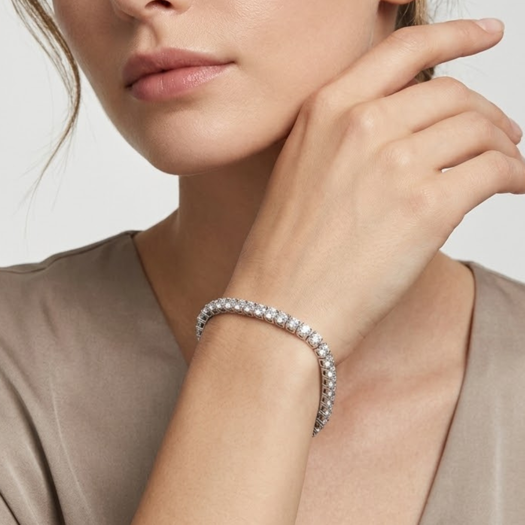 Platinum Lab Grown Diamond Tennis Bracelet for Women – 7" or 7.49"