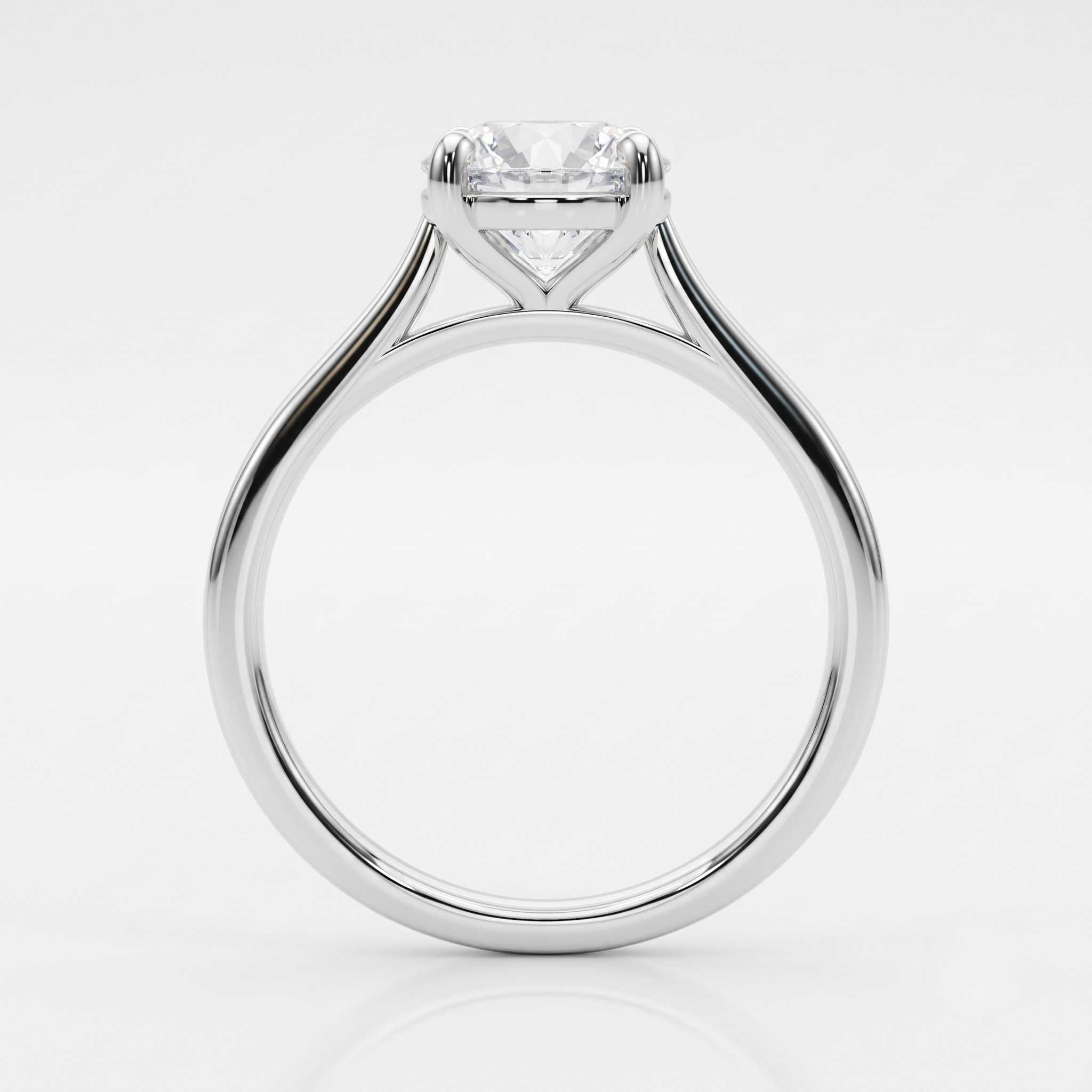 Engagement Ring For Women Natural Round Solitaire Diamond, G-H Color SI Clarity