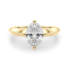 IGI Lab-Grown Oval Diamond Solitaire Engagement Ring 0.20-2.0 Carat |Fast Shipping yellow gold 