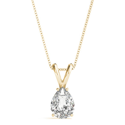 Pear Lab Grown Diamond Solitaire Pendant, D Color VVS Clarity 0.20 Ct To 2.00 Ct