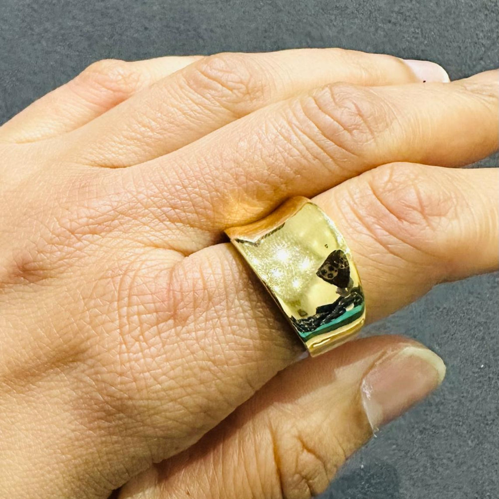 plain 14k yellow gold wedding band