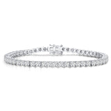 Natural Diamond Tennis Bracelet in 9K White Gold | 6.00Ct Tennis Bracelet | Prong Set with Box Lock